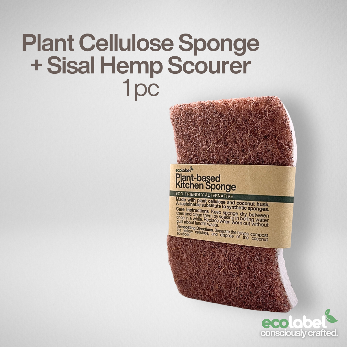 Plant-based Kitchen Sponge Sisal Hemp Scourer