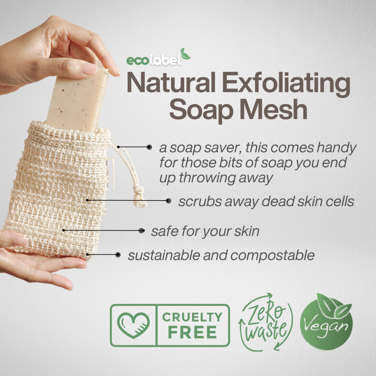 Natural Exfoliating Soap Mesh