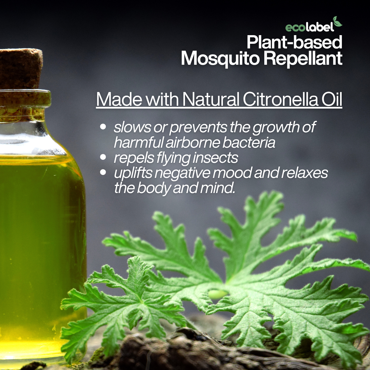 Plant-Based 3 in 1 Mosquito Repellant, Disinfectant & Room Spray