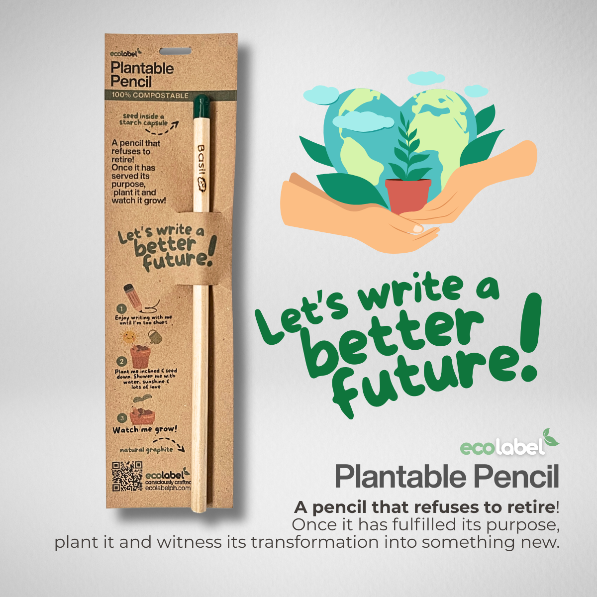 Plantable Pencil Compostable Starch Capsule