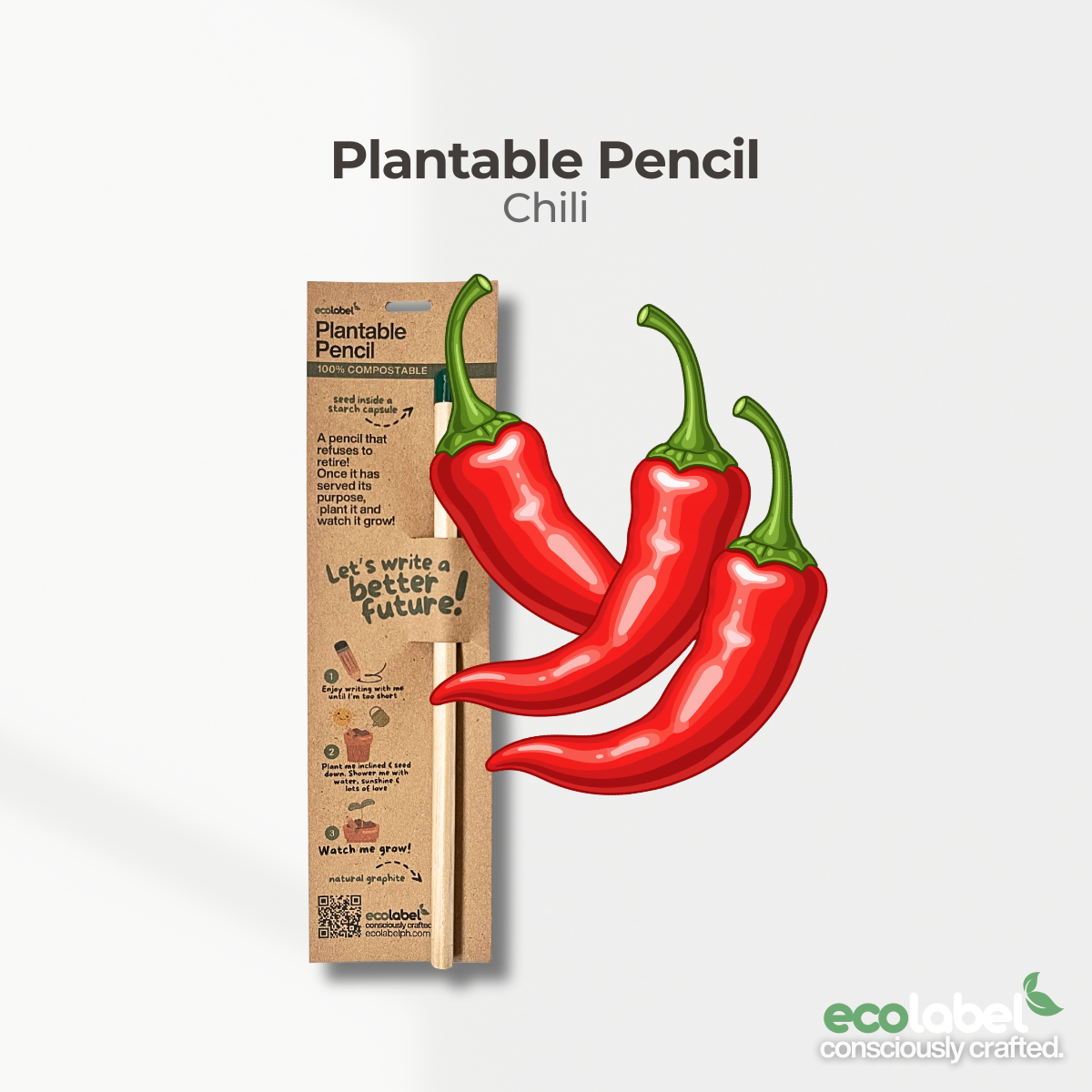Plantable Pencil Compostable Starch Capsule