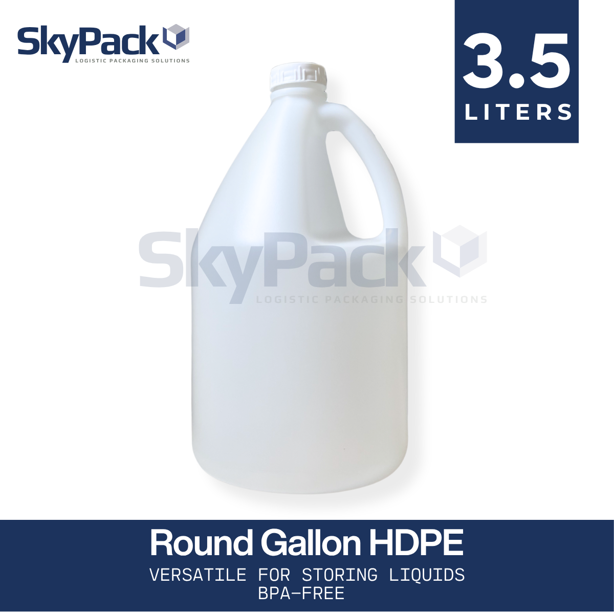 SkyPack Round Gallon Container – 3.5 Liters