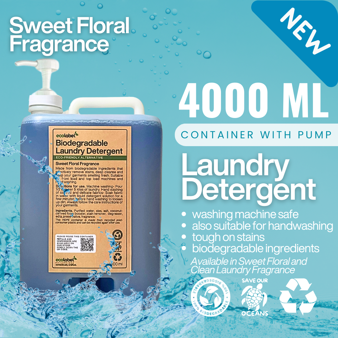 Biodegradable Liquid Laundry Detergent Sweet Floral Fragrance