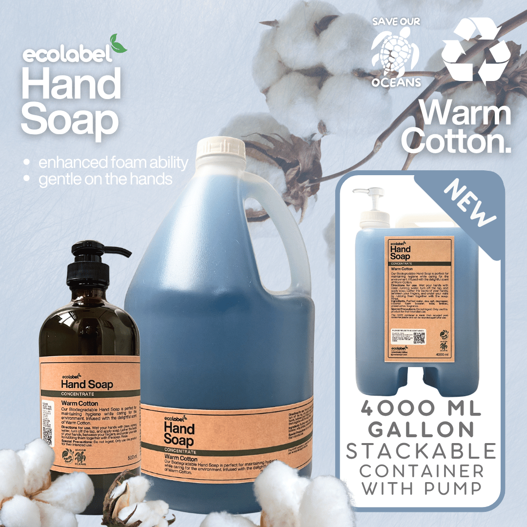 Biodegradable Hand Soap Concentrate Warm Cotton