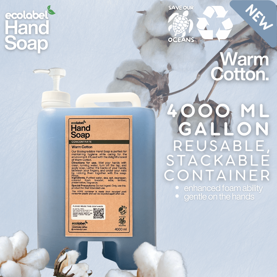 Biodegradable Hand Soap Concentrate Warm Cotton