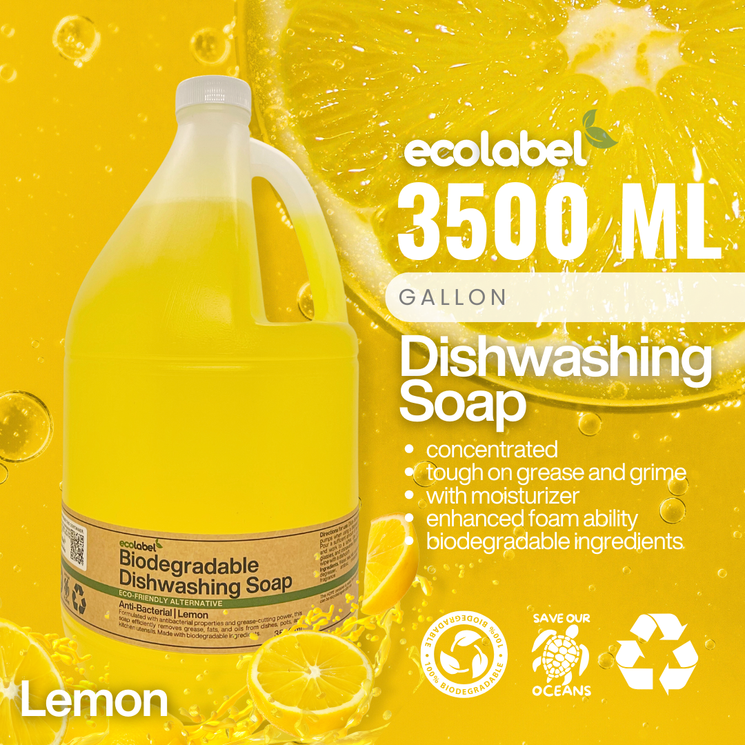 Biodegradable Dishwashing Soap Liquid Concentrate Lemon