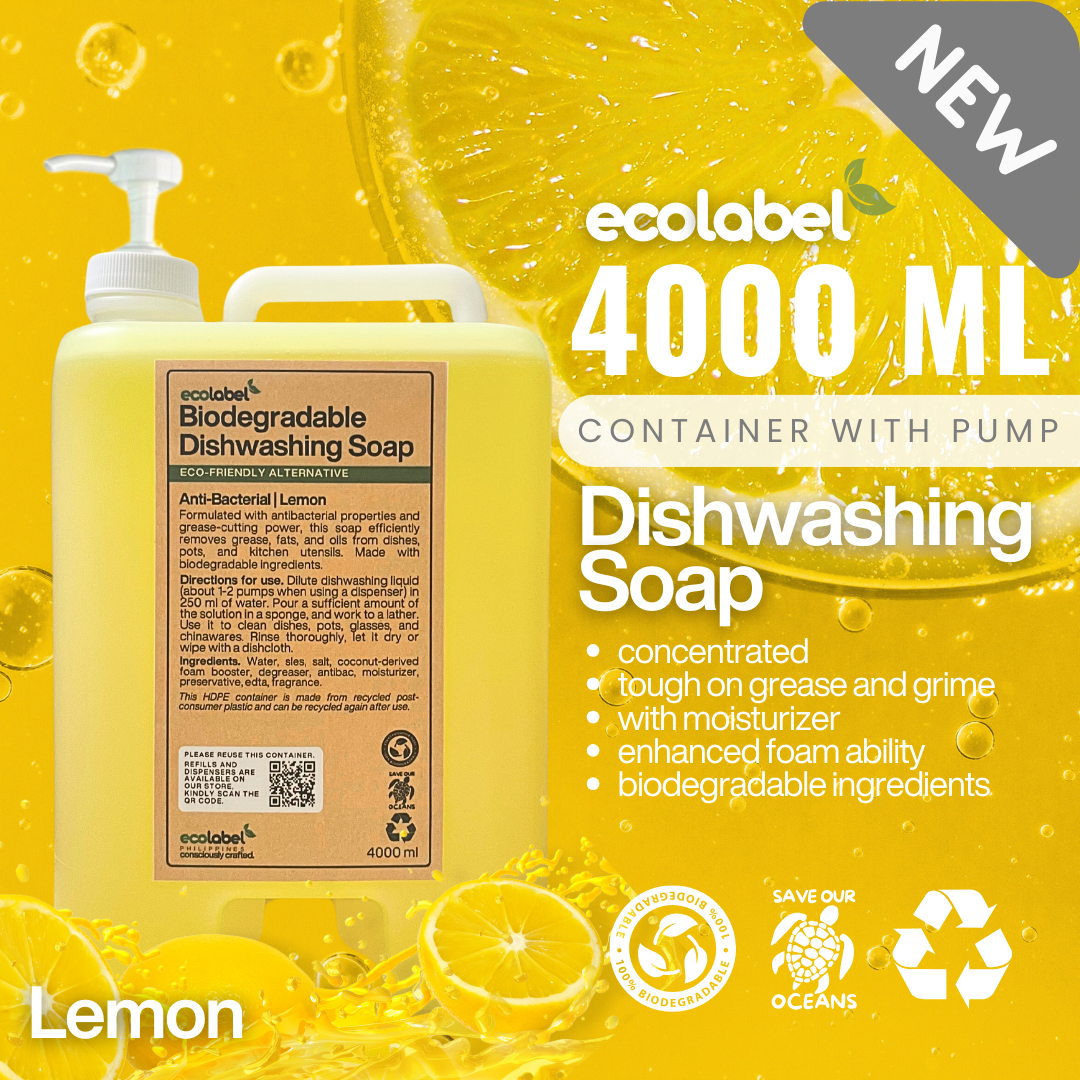 Biodegradable Dishwashing Soap Liquid Concentrate Lemon