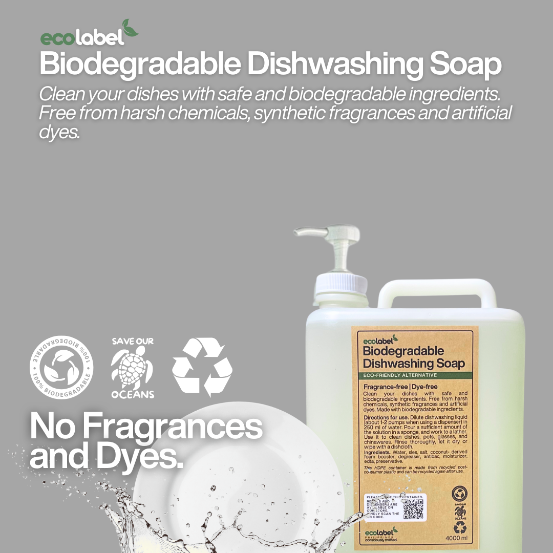 Biodegradable Dishwashing Soap Liquid Concentrate Fragrance-free | Dye-free