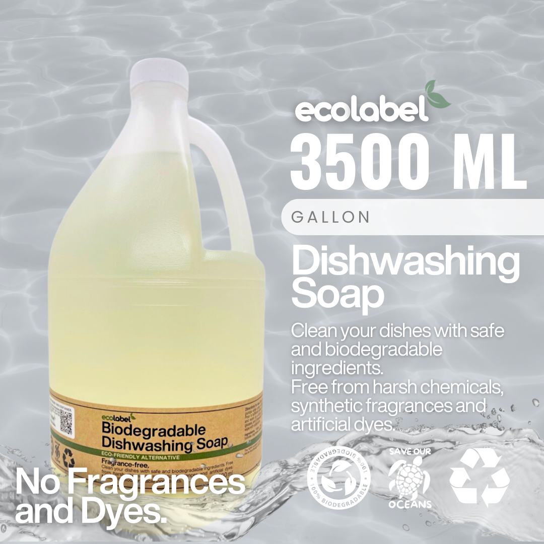 Biodegradable Dishwashing Soap Liquid Concentrate Fragrance-free | Dye-free