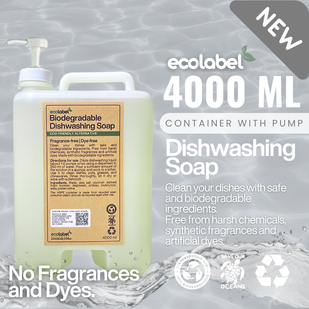 Biodegradable Dishwashing Soap Liquid Concentrate Fragrance-free | Dye-free