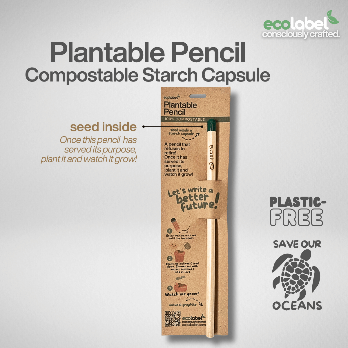 Plantable Pencil Compostable Starch Capsule