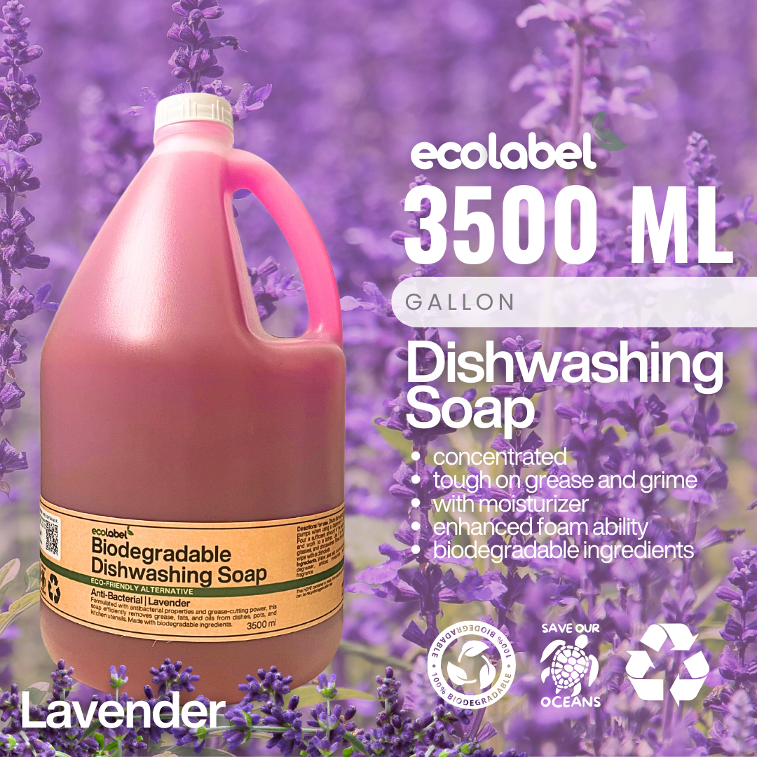 Biodegradable Dishwashing Soap Liquid Concentrate Lavender