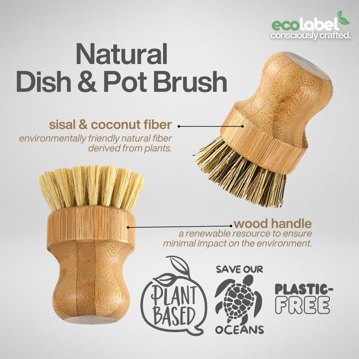 Natural Dish & Pot Brush