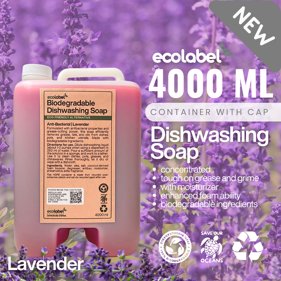 Biodegradable Dishwashing Soap Liquid Concentrate Lavender