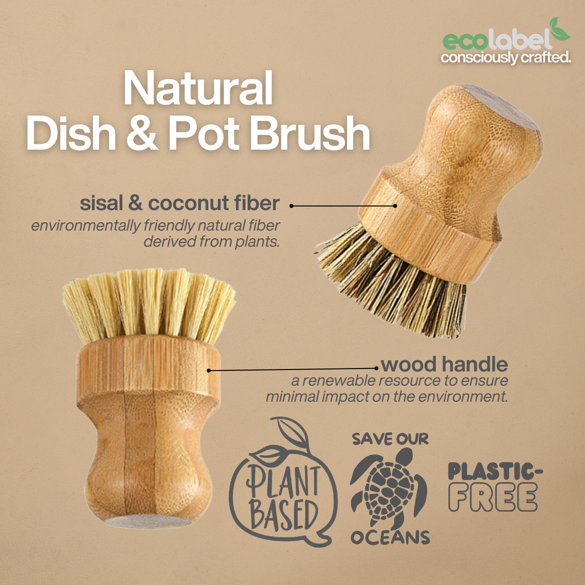 Natural Dish & Pot Brush