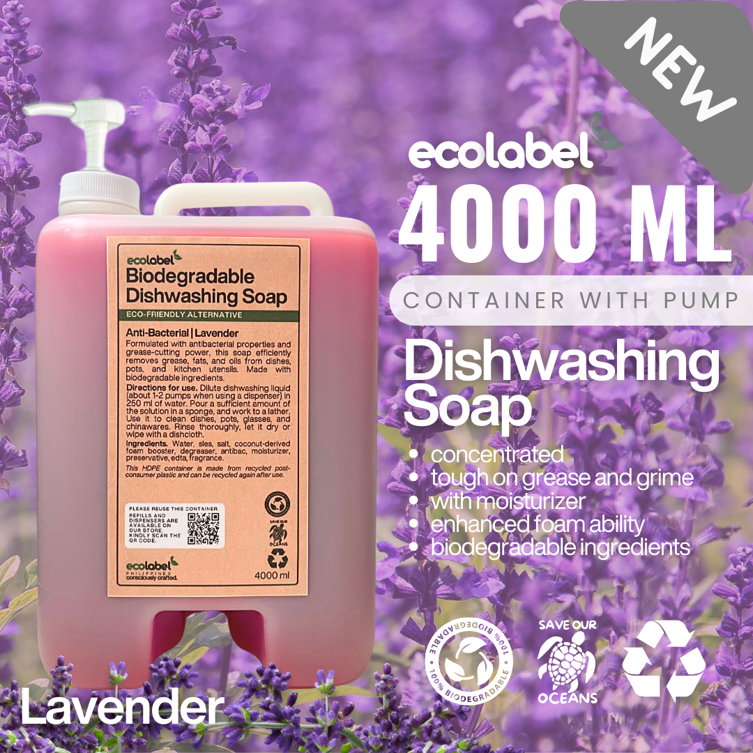 Biodegradable Dishwashing Soap Liquid Concentrate Lavender