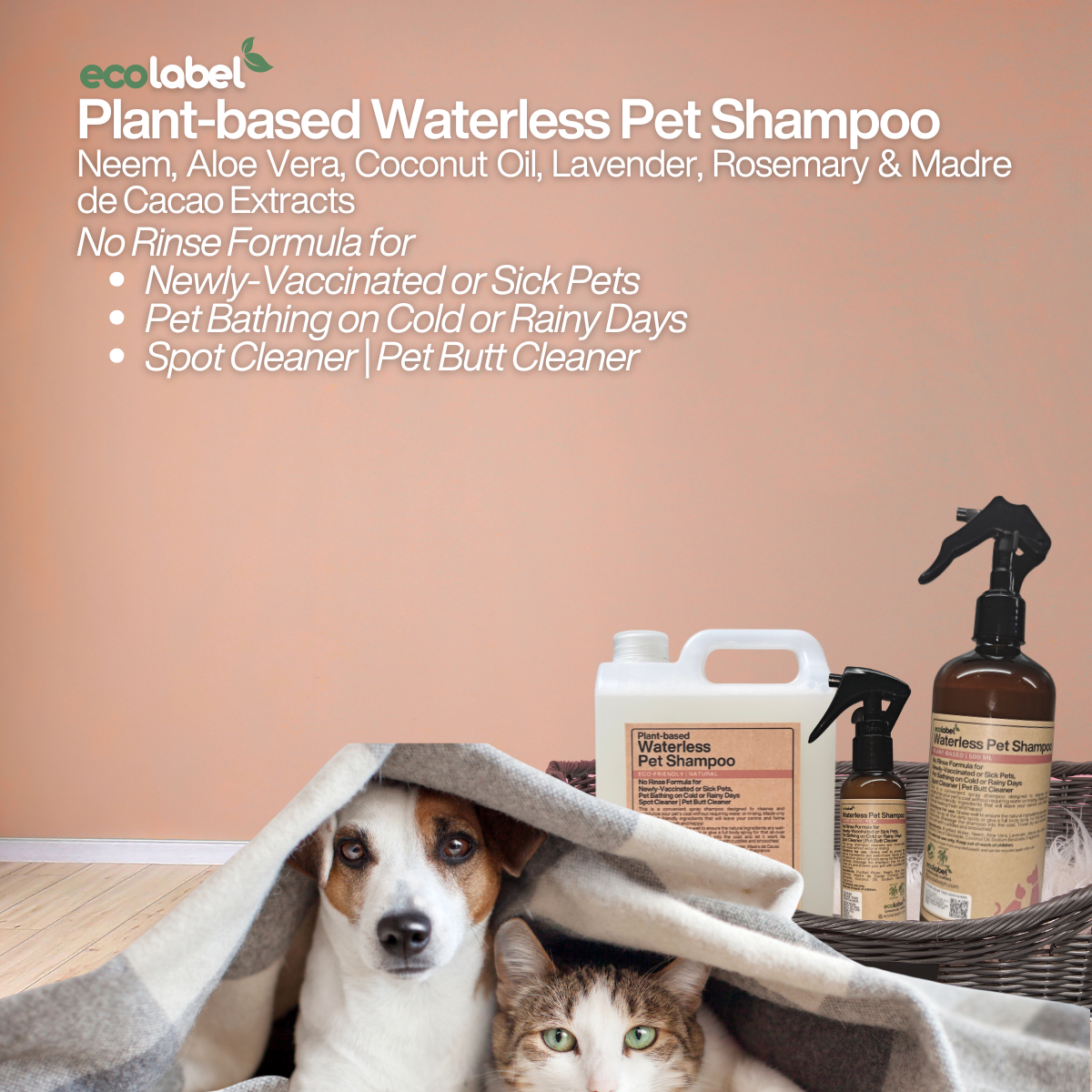 Plant-Based Waterless Pet Shampoo