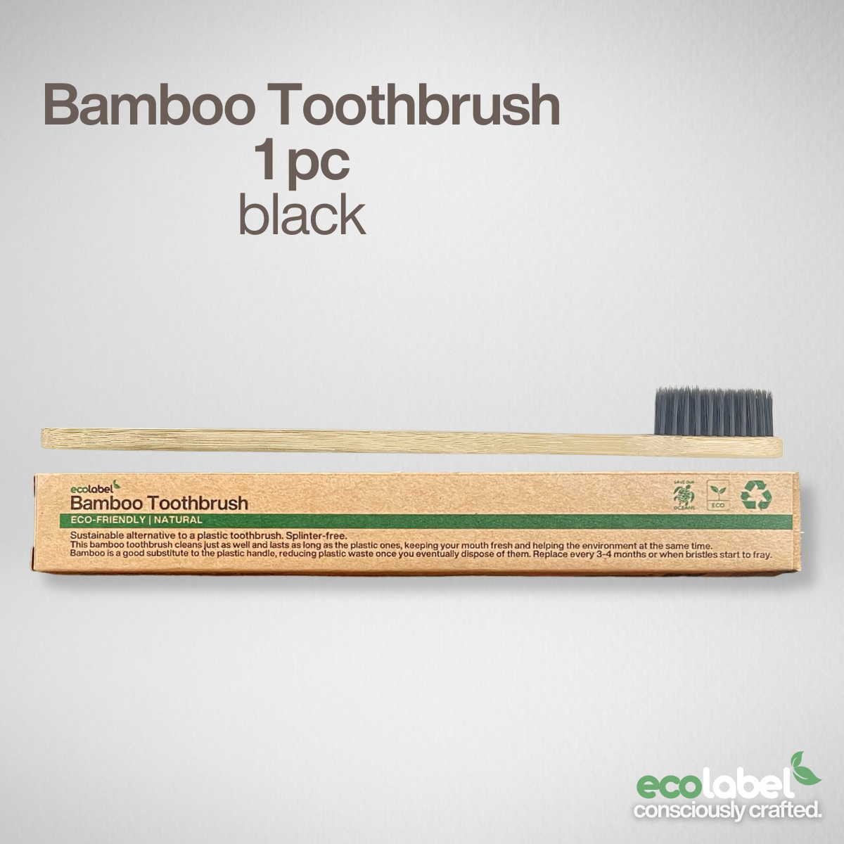 Bamboo Toothbrush | 5 pcs in a drawstring bag