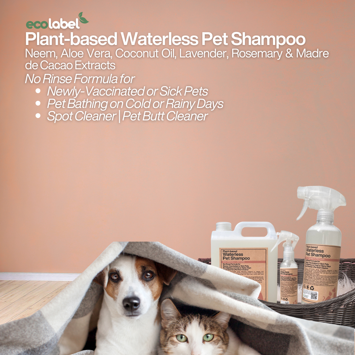 Plant-Based Waterless Pet Shampoo