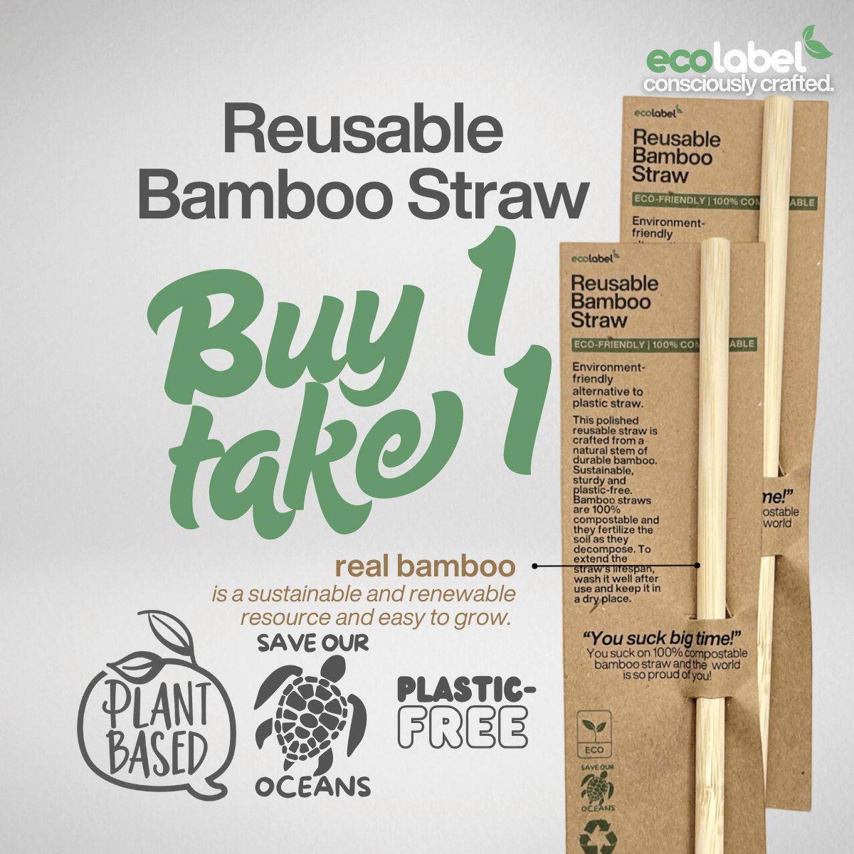 Reusable Bamboo Straw